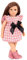 Lori Puppe Lilyanna – Mini Puppe 15 cm mit Puppenkleidung und braunen langen Haaren, Kleid, Stiefel – Spielzeug für Kinder ab 3 Jahre