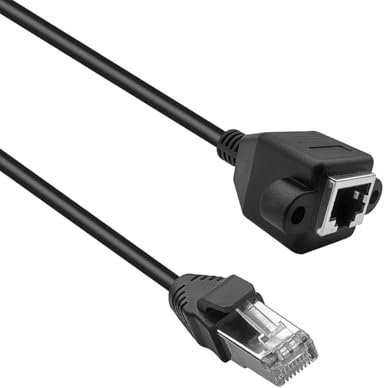 iYueshare - Cavo di prolunga di rete LAN Ethernet RJ45 da maschio a femmina (0,3 m)