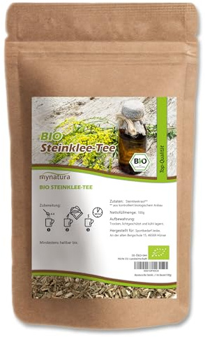 Mynatura Bio Steinklee Tee I Steinkleekraut I Kräutertee I Naturprodukt I Honigklee I Heimische Kräuter I Im Beutel (100g)