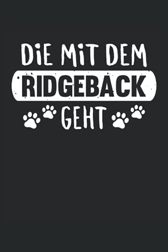 Rhodesian Ridgeback Notizbuch (liniert) Hund Gassi Lustiges Hunde
