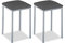 ASTIMESA - Taburetes de Cocina tapizado - Estructura sólida y Firme - Estructura Color Aluminio y Asiento en Polipiel - Color del Asiento: Grafito. Contenido: 2 Unidades. Medidas: 35 x 35 x 45 cm