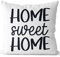 JUNIWORDS Kissen, Home Sweet Home (1003306), 40 x 40 cm, 2-farbig, Weiß-Schwarz