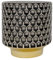 Nordring Retro Übertopf Vintage Pflanztopf für Zimmerplanzen Blumentopf Goldy M (12,5 cm ø), dunkelgrau, Keramik