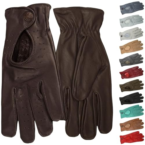 German Wear Unisex Damen & Herren Autofahrer-Handschuhe Autofahrerhandschuhe Lederhandschuhe Autohandschuhe