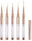 7/9/11/15/20mm Pinceau Nail Art Ongles Professionnel avec Capuchon Bouchon 5 Pièces - LEA-SHALL Pinceaux Liner Ultra Fin pour Ongle Gel, Peinture Acrylique, UV Construction, Brosses French Set