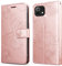 DENDICO Cover per Xiaomi Mi 11 Lite 4G / 5G, Portafoglio Custodia in PU Pelle per Xiaomi Mi 11 Lite 4G / 5G, Antiurto Cover a Libro con Slot per Carte, Oro Rosa
