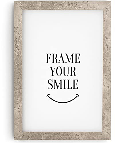 MONFRAME Bilderrahmen Modern - 60x90 cm - Beton Optik - mit Acrylglas