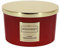 Frische Baumwolle - Fresh Cotton - Große 3-Docht Duftkerze im Glas - Windlicht - Aromakerze - XXL Glas - SPA - Rotes Kerzenglas - Glas Wiederverwendbar - Entspannung pur - 400g