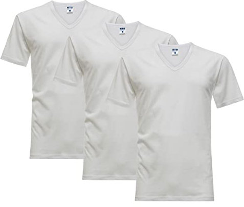 Nottingham T-Shirt Uomo 100% Cotone Art. TV700 Scollo V 3pz Bianco XL