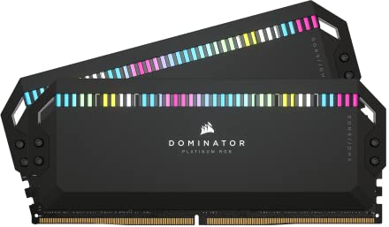 Corsair DOMINATOR PLATINUM RGB DDR5 RAM 32GB (2x16GB) 6200MHz CL36 Intel XMP iCUE Kompatibel Computer Speicher - Schwarz (CMT32GX5M2E6200C36)