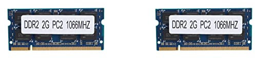 SHERDIMAT 2X Mémoire pour Ordinateur Portable DDR2 2 Go Ram 1066 MHz PC2 8500 SODIMM 1,8 V 200 Broches pour Mémoire pour Ordinateur Portable AMD