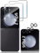 Dabuu 2 Piezas Protector de Pantalla para Samsung Galaxy Z Flip 5 5G y 2 Piezas Protector de Lente de Cámara, 9H Dureza, Anti-Arañazos, HD Vidrio Templado, Cristal Templado-Transparente