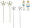 AILYFIRMO (2 Paar) Lymphvity MagneTherapy Germanium-Ohrringe, glänzende Diamant-Blumen-Ohrringe, lymphatische Magnetotherapie-Ohrringe zur Gewichtsreduktion (Gold+Silver)