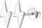 FOCALOOK Ohrstecker Silber Ohrringe Herren Ohrringe Blitz Silver Earrings Piercing Ohr Medizinische Ohrstecker Earrings Accessoire Ohrschmuck