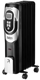 Akunadecor - Radiador Aceite Confort 1500w Negro 3 Potencias