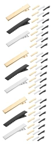 ABOOFAN 270 Pezzi Clip A Becco D'Anatra Clip A Coccodrillo Mollette A Coccodrillo Mollette Nere Coccodrillo A Becco D'Anatra Barrette Piccola Lega Di Metallo