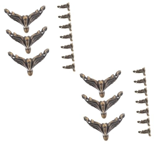 Housoutil STK Möbelbeine Antiker Eckenschutz Bodenschoner Für Tischbeine Holz Couchtischbeine Aus Metall Moderne Möbel Brusteckenschutz Vier Seiten Dekorative Schachtel Zinklegierung