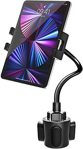 Phichy Getränkehalter Auto Tablet Halterung für 4,7-13 Zoll iPad, KFZ Schwanenhals Lang Arm Becherhalter Tablethalterungen Auto für iPad Pro/Air/Mini, Smartphone, Galaxy Tab, Fire HD, iPhone