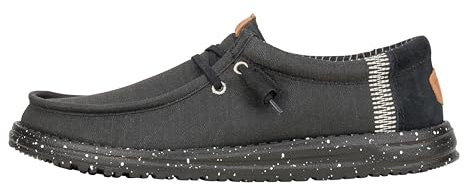 HEYDUDE Wally Elevated Basics Herren - Slip-on Schuhe - Mokassin-Stil, Black/Black, 42