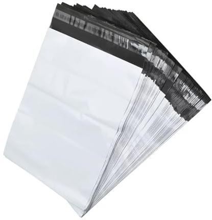 50 Stück Folienversandtaschen selbstklebend | 200 x 350 mm Versandbeutel mit Selbstklebeverschluss | 20 x 35 cm Versandtüten blickdicht aus Plastik für Kleidung und Textilien