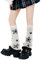 XEPST Beinstulpen für Damen, Stulpen für Damen Kawaii Socken Ausgestellte Winter Stulpen Damen Goth Accessoires Harajuku Japanische Stiefelsocken Damen Kniestrümpfe, Weiß