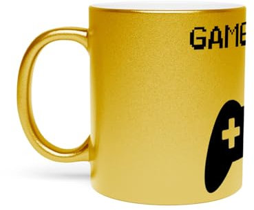 Fabulous Mug Doré en Céramique Chromé - Game Over Retro Gaming Jeux Video Manette Console - 325 ml