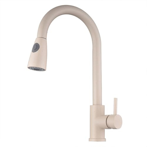 Rubinetto Cucina Rubinetto Lavello Con Doccetta Estraibile, 2 Modalità, Stile Moderno Girevole A 360 ° Monocomando Ottone Miscelatore Cucina, Rubinetto Lavello Cucina, Avena