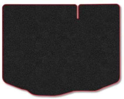 Ford Fiesta (2008-2017) Carpet Boot Mat | Red Edge Trim Tailored Fit Boot Liner Full Coverage Protection Accessories Easy Clean Anti Slip Made in the UK
