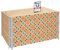 Garronda Holzaufsatzrahmen mit Print – Hochbeete für Pflanzen Blumen Kräuter Obst und Gemüse Aufbewahrungskiste aus Holz mit dekorativem Druck GD-0075 (120x80x20 cm, Blumen mit Hintergrund, 3St)