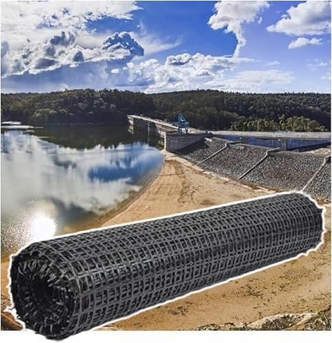 HGOuhK Kunststoff-Gartenzaun Kunststoff-Sicherheitszaun, Tierbarriere, Geogitter, Geflügelzucht, Zaunnetz, Schwarz Balkonnetze(2X2cm-1.2m(H) X50m(L))