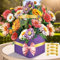 Hierein Pop Up Karte Geburtstag, 3D Popup Gänseblümchen Geburtstagskarte Frau, Geburtstagskarte mit Blumen für Mama Ehefrau Schwester Tochter Beste Freundin, Geburtstagskarte Pop Up