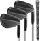 Gowolf Golf Wedges 52, 56, 60 Sets Right Hand, Forged Full Face Golf Wedge Set for Men, Premium Golf Gap Wedge Sand Wedge Lob Wedge Golf Club, Great Golf Gifts - CNC Milled Face for More Spin (Black)