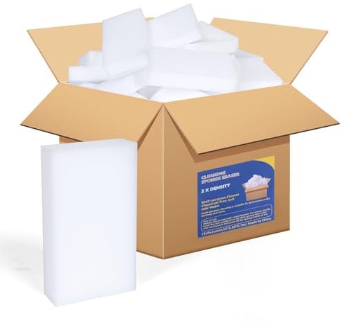 ZBQEJ Schmutzradierer,100 Stück Schwamm Radierschwamm Putzschwamm Zauberschwamm Magic Sponge Eraser, Wunderschwamm Weiß Reinigungsschwamm Melamin Schwamm für Haushalt, Küche, Wand, Bad, Schuhschwamm