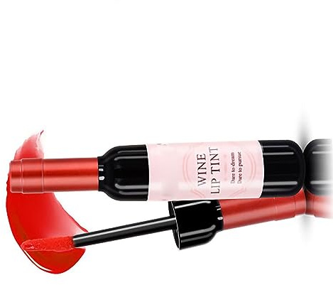 Yinhing Wine Bottle Lip Tint, Long Lasting Liquid Lipstick with Bright Delicate Color, for Women Gift Cosmetic Makeup (RD01)
