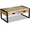vidaXL Massivholz Couchtisch Beistelltisch Wohnzimmertisch Industrie Mango Holz
