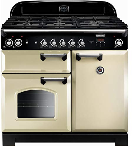 Rangemaster CLA100DFFCR/C A/A Rated Dual Fuel Range Cooker in Cream / Chrome
