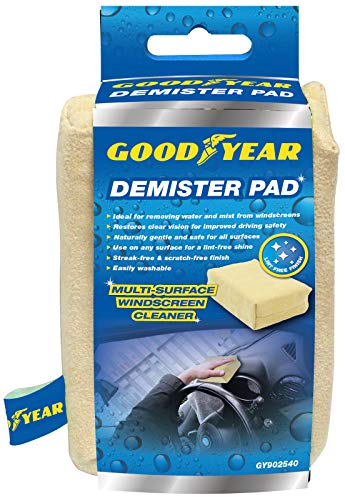 Goodyear Car Windscreen Demister Pad Micro Fibre Sponge For Mirror Window Glass Fog Remover