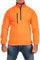 Mivaro Herren Fleecepullover mit Taschen und Reißverschluss, Größe:M, Farbe:Orange