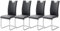 Robas Lund Esszimmerstühle 4er Set Schwarz Schwingstuhl-Set, Stuhl bis 120 kg belastbar