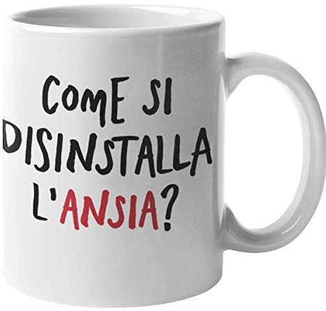 CHEMAGLIETTE! Tazza Stampata Divertente Idea Regalo Mug Simpatica Con Stampa Disinstalla Ansia