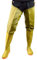 QTDZ Trampolieri Caccia Pesca Alti 80 Cm Bootfoot, Stivali sopra Il Ginocchio in PVC/Nylon Stivali Impermeabili Leggeri E Multifunzionali Scarpe da Acqua Antiscivolo per Uomo E Donna,Giallo,40 EU