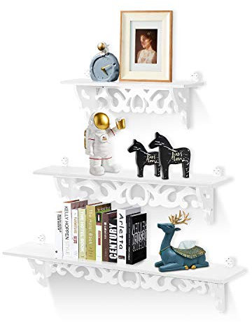 Cerlingwee Mensole da Parete, mensole da Parete Decorative Vernice Impermeabile Stabile per Soggiorno, Bagno, Camera da Letto