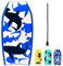 DREAMADE Bodyboard, Sup-Board, Schwimmboard, Schwimmbrett, Surfbrett, Surfboard mit Fußriemen (Blau)