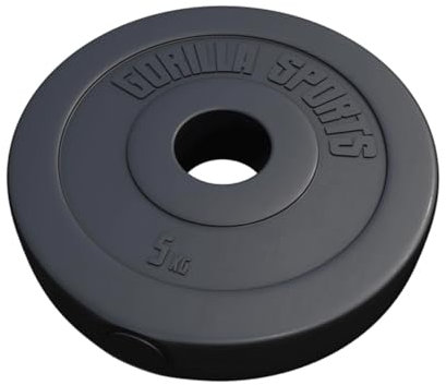 GORILLA SPORTS® Olympia Hantelscheiben - 50/51 mm Bohrung, 1,25-15 kg Gewichte, aus Kunststoff - Hantelscheiben-Set, Hanteln Set, Gewichtsscheiben, Olympiascheiben (2,5 kg)