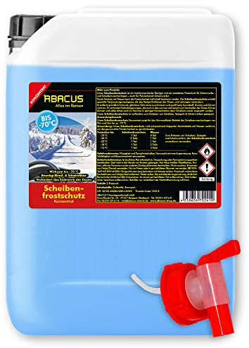 ABACUS® Scheibenfrostschutz bis -70 °C, Scheibenfrostschutz Konzentrat, Frostschutzmittel Scheibenwaschanlage – Scheibenfrostschutz Konzentrat mit Auslaufhahn 25 Liter (1225.25a)