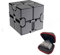 FUFUYOU Infinity Cube Fidget-Spielzeug, Angst, Stressabbau, Spielzeug für Männer, Gadget-Geschenke, Aluminiumlegierung, ultra-langlebig (grau)