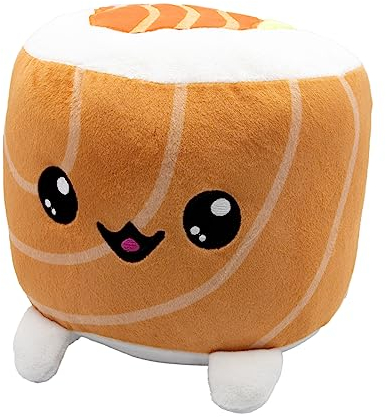 Joy Toy - Plushi Uramaki mit Lachs (gestickt) Plüsch - Größe 20x20x15 cm, Rose