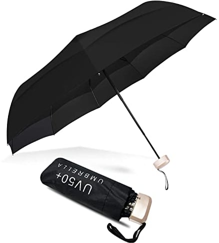 Paraguas Plegable hombre y mujer Compacto, Mini Paraguas de Goma Ultraligero Doble Cubierta, Sombrillas Soleado Viajes, Paraguas Impermeable A Prueba De Viento