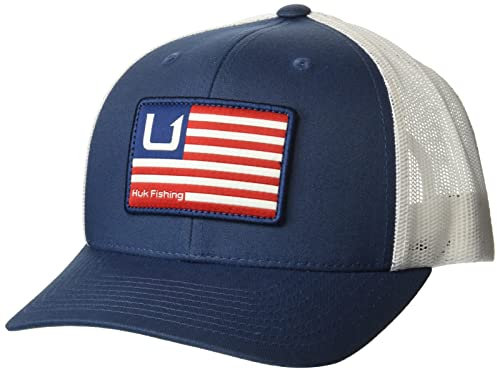 HUK Herren Trucker Hat Anti-Glare Snapback Fischerhut Cap, Bars-Sargasso Sea, Einheitsgröße