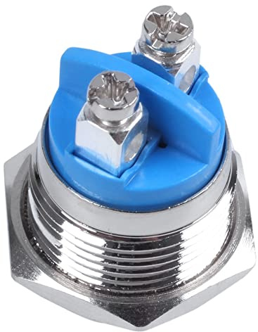 Josenidny 16mm redondo Interruptor de boton pulsador de metal momentaneo redondo